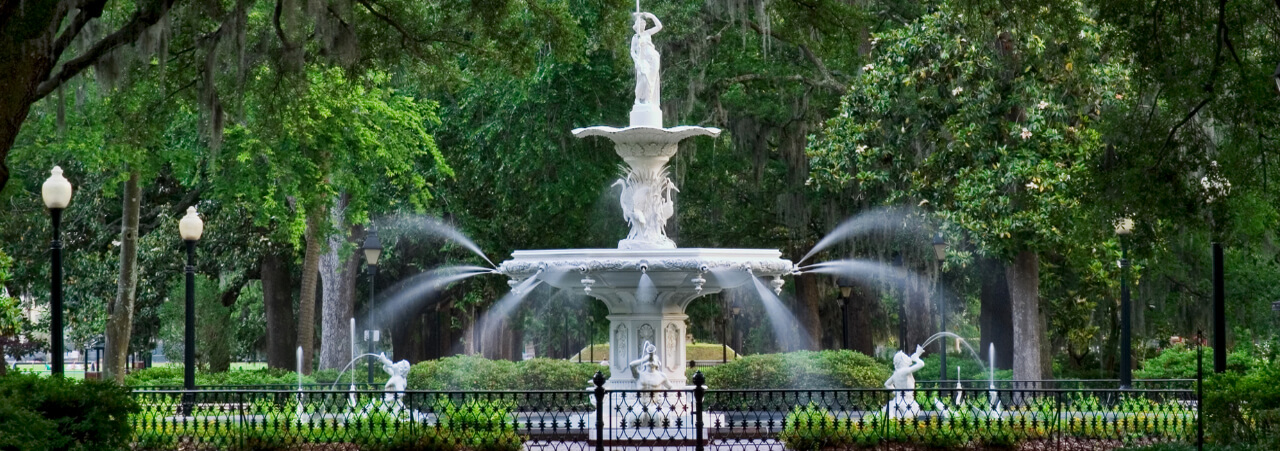 Forsyth Park Fountain in Savannah, Georgia